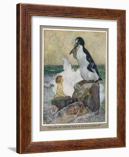 Tom Talks to the Gairfowl Who Weeps Tears of Pure Oil-null-Framed Art Print