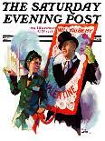 "Sledding Wipeout,"January 1, 1938-Tom Webb-Giclee Print