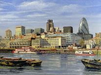 St Paul's and the Millennium Bridge, 2004-Tom Young-Giclee Print