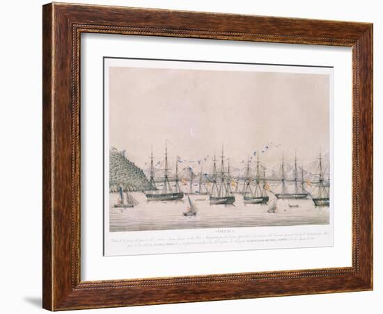 Toma Del Puerto Del Norte en La Isla Margarita Por Las Tropas Españolas, 1817-null-Framed Giclee Print