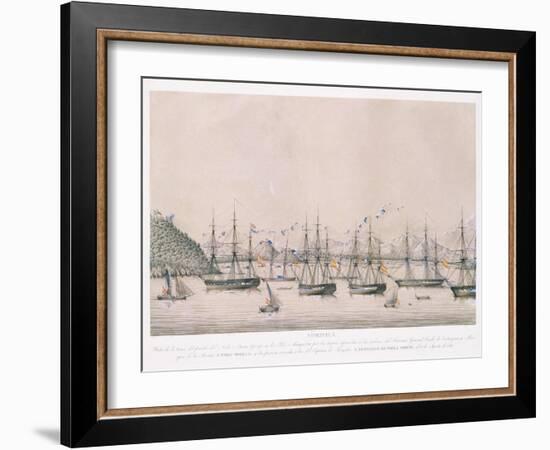 Toma Del Puerto Del Norte en La Isla Margarita Por Las Tropas Españolas, 1817-null-Framed Giclee Print