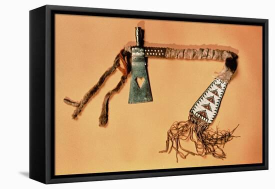 Tomahawk Pipe, Blackfoot Tribe (Steel and Textile)-American-Framed Premier Image Canvas