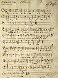 Handwritten Score for Mass for Three Voices-Tomaso Albinoni-Framed Giclee Print