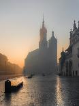 Krakow, Poland, St Mary's Church and Sukiennice (Cloth Hall) on the Main Market Square in Morning F-Tomasz Mazon-Photographic Print