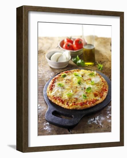 Tomato and Mozzarella Pizza with Basil-Paul Williams-Framed Photographic Print