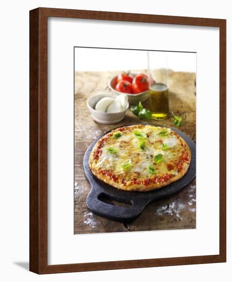Tomato and Mozzarella Pizza with Basil-Paul Williams-Framed Photographic Print