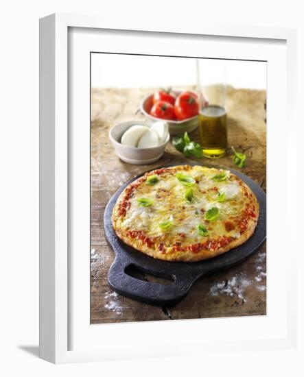 Tomato and Mozzarella Pizza with Basil-Paul Williams-Framed Photographic Print