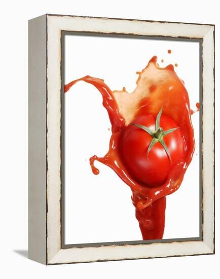 Tomato on Ketchup Splash-Kröger & Gross-Framed Premier Image Canvas