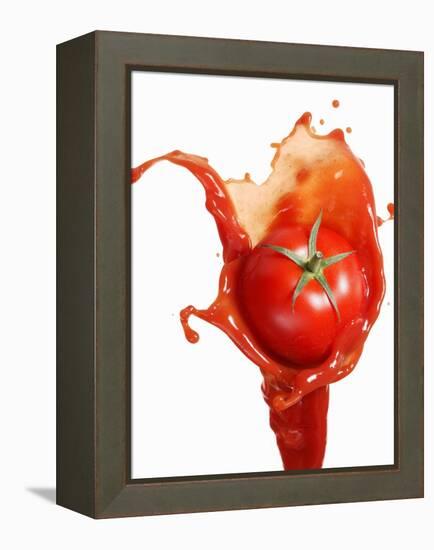 Tomato on Ketchup Splash-Kröger & Gross-Framed Premier Image Canvas