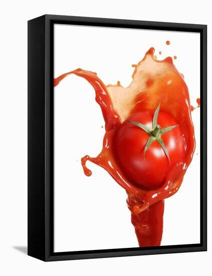 Tomato on Ketchup Splash-Kröger & Gross-Framed Premier Image Canvas