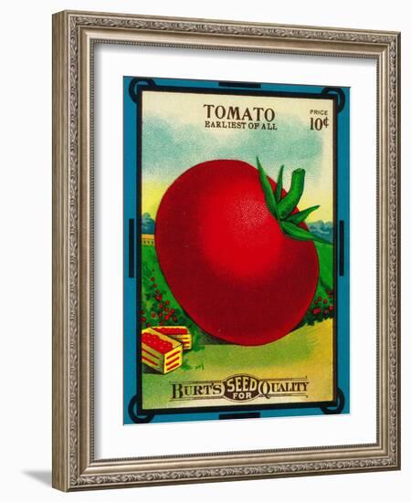 Tomato Seed Packet-Lantern Press-Framed Art Print