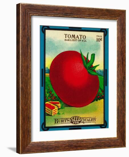 Tomato Seed Packet-Lantern Press-Framed Art Print