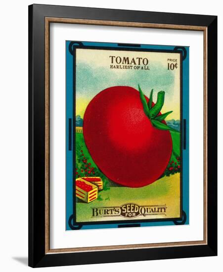 Tomato Seed Packet-Lantern Press-Framed Art Print