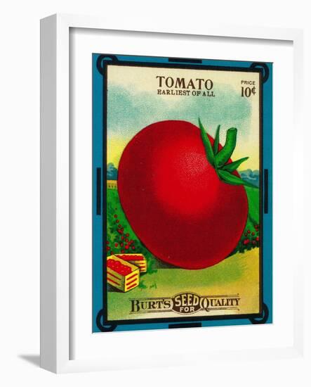 Tomato Seed Packet-Lantern Press-Framed Art Print