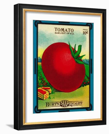 Tomato Seed Packet-Lantern Press-Framed Art Print