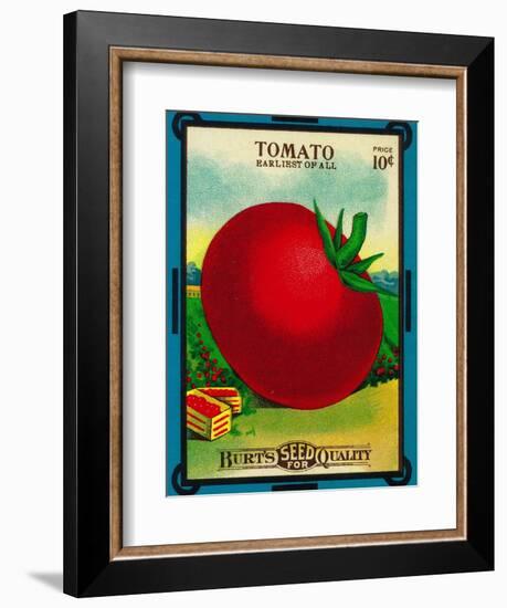 Tomato Seed Packet-Lantern Press-Framed Art Print