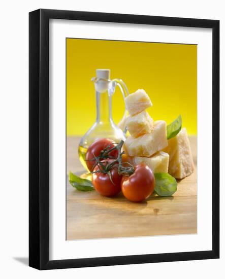 Tomatoes, Basil, Parmesan and Olive Oil-Kai Schwabe-Framed Photographic Print
