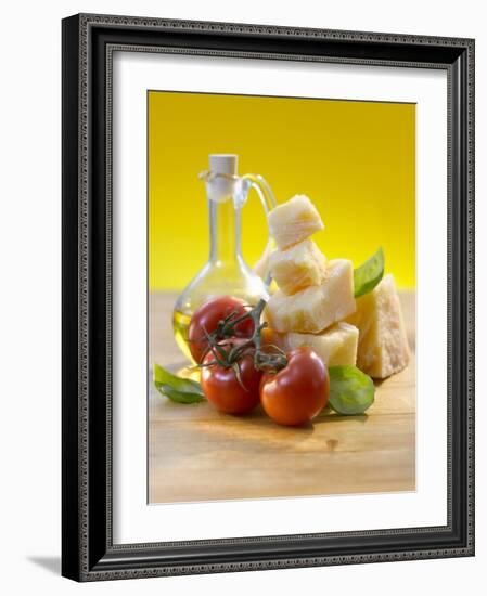 Tomatoes, Basil, Parmesan and Olive Oil-Kai Schwabe-Framed Photographic Print