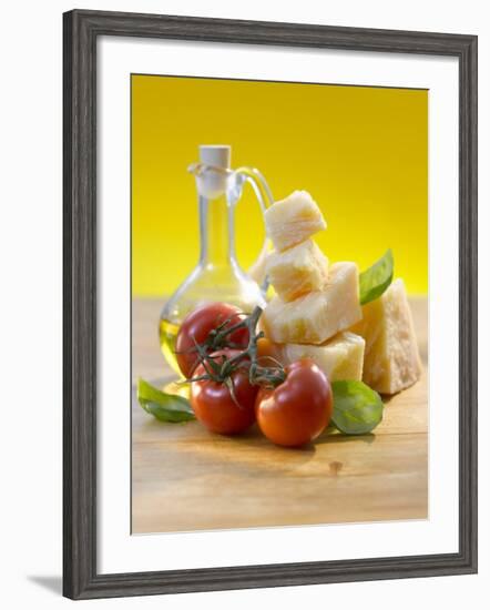 Tomatoes, Basil, Parmesan and Olive Oil-Kai Schwabe-Framed Photographic Print