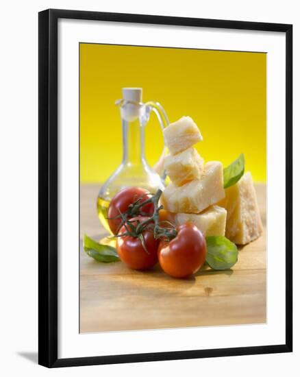 Tomatoes, Basil, Parmesan and Olive Oil-Kai Schwabe-Framed Photographic Print