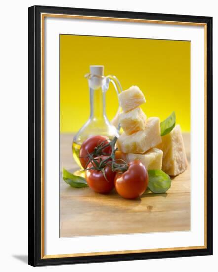 Tomatoes, Basil, Parmesan and Olive Oil-Kai Schwabe-Framed Photographic Print