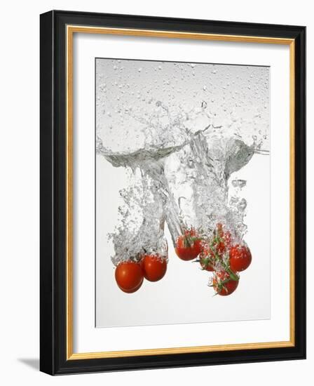 Tomatoes Falling into Water-Kr?ger & Gross-Framed Photographic Print