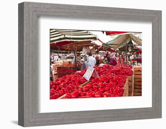 Tomatoes on Sale at the Open Air Market of Piazza Della Repubblica, Turin, Piedmont, Italy, Europe-Julian Elliott-Framed Photographic Print