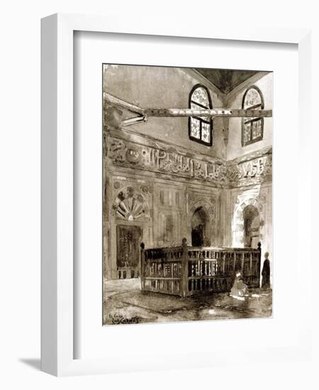 Tomb in a Mosque, Cairo, Egypt, 1928-Louis Cabanes-Framed Giclee Print