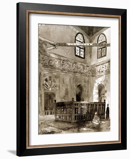 Tomb in a Mosque, Cairo, Egypt, 1928-Louis Cabanes-Framed Giclee Print