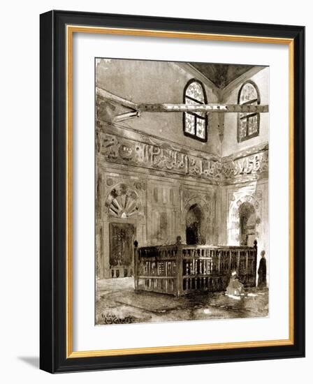 Tomb in a Mosque, Cairo, Egypt, 1928-Louis Cabanes-Framed Giclee Print