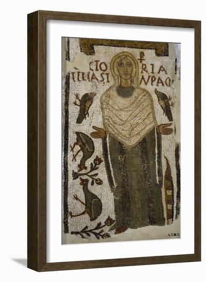 Tomb Mosaic from Tomb of Victoria, from Tabarka, Tunisia, Early Christian Period, 5th Century-null-Framed Giclee Print