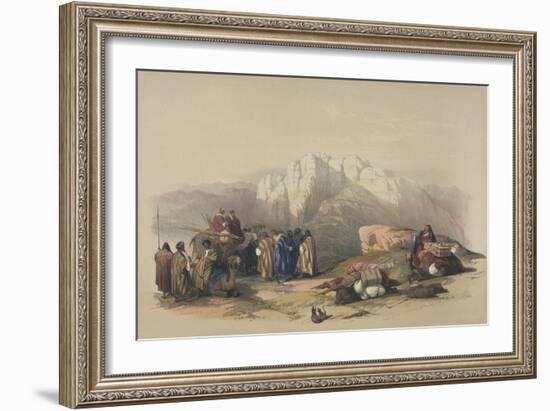 Tomb of Aaron, from 'The Holy Land', Engraved by Louis Haghe (1806-85)-David Roberts-Framed Giclee Print