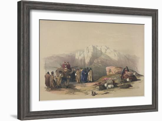 Tomb of Aaron, from 'The Holy Land', Engraved by Louis Haghe (1806-85)-David Roberts-Framed Giclee Print