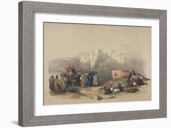 Tomb of Aaron, from 'The Holy Land', Engraved by Louis Haghe (1806-85)-David Roberts-Framed Giclee Print