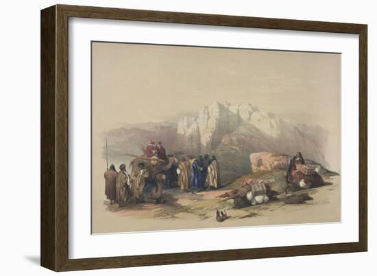 Tomb of Aaron, from 'The Holy Land', Engraved by Louis Haghe (1806-85)-David Roberts-Framed Giclee Print