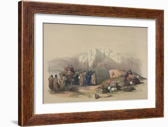 Tomb of Aaron, from 'The Holy Land', Engraved by Louis Haghe (1806-85)-David Roberts-Framed Giclee Print