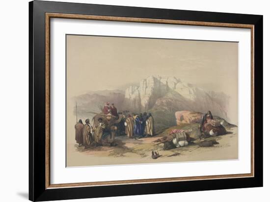 Tomb of Aaron, from 'The Holy Land', Engraved by Louis Haghe (1806-85)-David Roberts-Framed Giclee Print