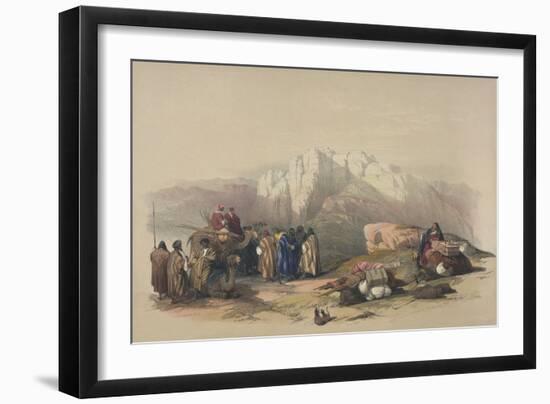 Tomb of Aaron, from 'The Holy Land', Engraved by Louis Haghe (1806-85)-David Roberts-Framed Giclee Print