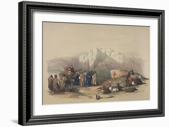 Tomb of Aaron, from 'The Holy Land', Engraved by Louis Haghe (1806-85)-David Roberts-Framed Giclee Print