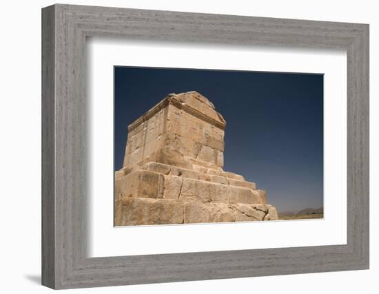 Tomb of Cyrus the Great, 576-530 BC, Pasargadae, UNESCO World Heritage Site, Iran, Middle East-James Strachan-Framed Photographic Print