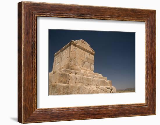 Tomb of Cyrus the Great, 576-530 BC, Pasargadae, UNESCO World Heritage Site, Iran, Middle East-James Strachan-Framed Photographic Print