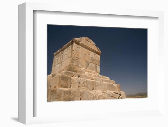 Tomb of Cyrus the Great, 576-530 BC, Pasargadae, UNESCO World Heritage Site, Iran, Middle East-James Strachan-Framed Photographic Print