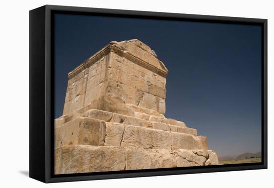 Tomb of Cyrus the Great, 576-530 BC, Pasargadae, UNESCO World Heritage Site, Iran, Middle East-James Strachan-Framed Premier Image Canvas