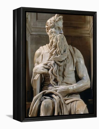 Tomb of Giulio II: Moses, by Buonarroti Michelangelo, 1513, 16th Century, Marble-Michelangelo Buonarroti-Framed Premier Image Canvas