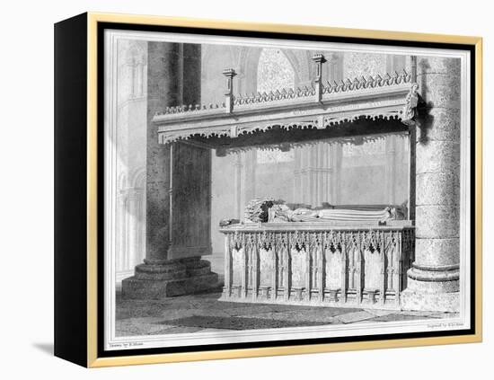 Tomb of Henry IV and His Queen Joan of Navarre in Canterbury Cathedral, 1825-John Le Keux-Framed Premier Image Canvas