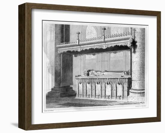 Tomb of Henry IV and His Queen Joan of Navarre in Canterbury Cathedral, 1825-John Le Keux-Framed Giclee Print