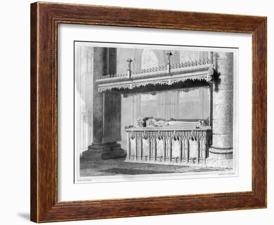 Tomb of Henry IV and His Queen Joan of Navarre in Canterbury Cathedral, 1825-John Le Keux-Framed Giclee Print