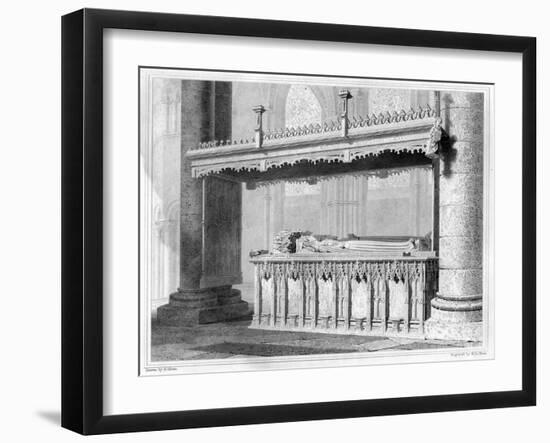 Tomb of Henry IV and His Queen Joan of Navarre in Canterbury Cathedral, 1825-John Le Keux-Framed Giclee Print