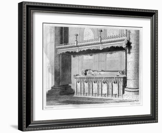 Tomb of Henry IV and His Queen Joan of Navarre in Canterbury Cathedral, 1825-John Le Keux-Framed Giclee Print