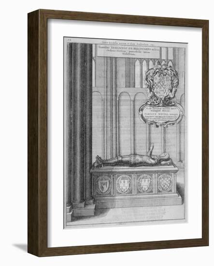 Tomb of John Beauchamp in Old St Paul's Cathedral, City of London, 1656-Wenceslaus Hollar-Framed Giclee Print